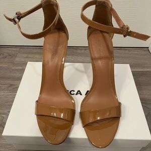Rebecca Allen Tan Heeled Sandals